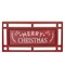 Northlight Carved "Merry Christmas " Wooden Rectangular Wall Sign - 24” - Red and White